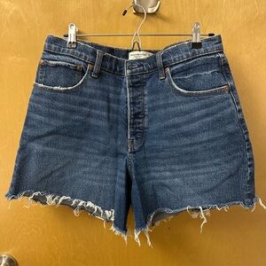 Abercrombie and Fitch jean shorts size 31/12. The Dad short high-rise.